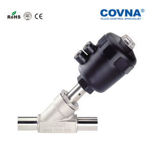 Vanne d'angle pneumatique à commande pneumatique en acier inoxydable à double action pour air, eau et vapeur, commande urgente Covna - Product Image 4