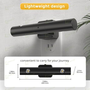 LOHAS Lampada Notturna LED Nera Rotante a 180° con Sensore Crepuscolare, Luce da Comodino Dimmerabile per Camera da Letto e Corridoio - Product Image 6