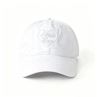 Gorra de béisbol de algodón casual para mujer con bordado de corazón, estilo Dad Hat, a la moda, bonita y bordada, para exteriores