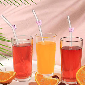 Pajita de <span class=keywords><strong>mariposa</strong></span> bonita, tubo de vidrio reutilizable para lavavajillas, pajitas duraderas de seguridad para batidos, cóctel, jugo, bebidas para batidos - Product Image 5