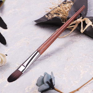 Pinceau de maquillage Cangzhou 176, pinceau correcteur moyen à tête plate, poils synthétiques, manche en bois, pinceau fond de teint, emballage individuel - Product Image 3