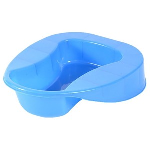 Bassin de toilette en plastique bleu intégré pour personnes âgées, femmes enceintes et utilisateurs alités - Product Image 2