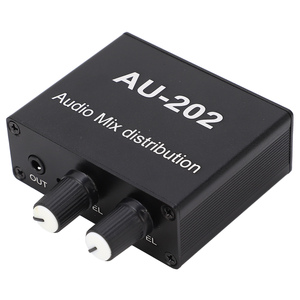 Mini <strong>Audio</strong> Distribution Mixer 2 in 2 Out Stereo Magnifier Distributor with Power Adapter 100-240V EU Plug - Product Image 4