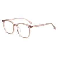 Nouvelles montures de lunettes unisexes Bestfen TR anti-lumière bleue, carrées, à monture complète, légères, transparentes, couleur thé, finition TR2101T