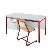 Bureau de travail moderne pour bâtiment de bureaux, meubles en métal et panneaux de bois pour étudiants, enseignants et utilisateurs d'ordinateurs portables