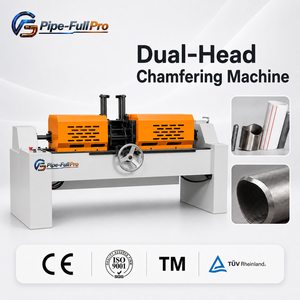 Machine à chanfreiner les extrémités de tuyaux à double poste, machine à former les extrémités à double tête, machine à rétrécir, élargir et évaser pour l'industrie de la remise en forme - Product Image 1