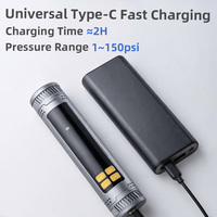 150PSI Portable Tire Inflator for Car Digital Air Compressor Brushless Motor with Auto Shut Off Aluminum Alloy Bike Air Pump OEM