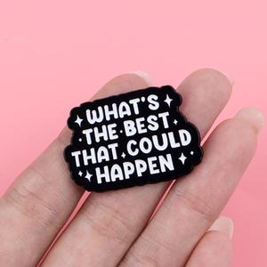 เข็มกลัดลายการ์ตูนคำคมภาษาอังกฤษน่ารัก เข็มกลัดโลหะ เครื่องประดับแฟชั่น ตกแต่งกระเป๋าเสื้อผ้า อุปกรณ์เสริมตกแต่ง มีสินค้าพร้อมส่ง - Product Image 2