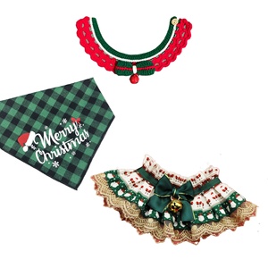 <span class=keywords><strong>Bandana</strong></span> Natalizia per Cani, Bandane a Quadri con Etichetta Personalizzata, Accessori per Cani, Prodotto per Animali Domestici, Sciarpa in Cotone per Gatti, Bavaglini di Lusso in Tweed per Cani - Product Image 1