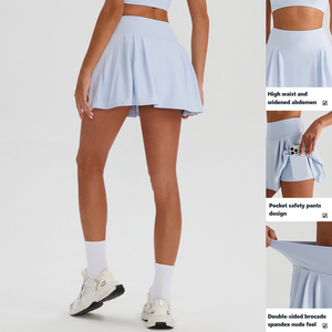 Gran oferta, moda informal, para mujer, actividad física, deportes, cintura Natural de alta elasticidad para verano, gimnasio, falda para correr, verano, 2017 - Product Image 4