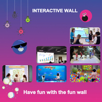 Sistema de Juegos de Proyección Interactiva con Múltiples Puntos de Contacto, Pistola de Juguete de Espuma Suave para Interiores, Dispositivo de Juego Interactivo de Disparos en la Pared
