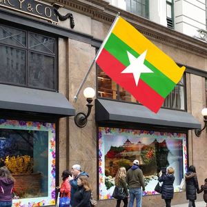 3x5FT Polyester Cheap Price Myanmar Country <b>Flag</b> and National <b>Flag</b> With Two Grommets - Product Image 2