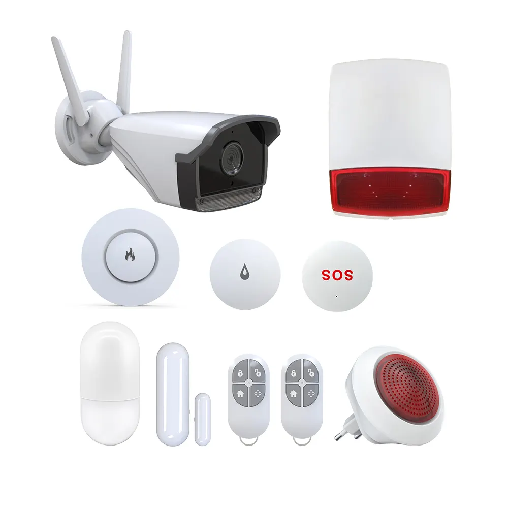 2024 Nieuwe Product 1080P Gezichtsherkenning Menselijk Lichaam Tracking Hd High Vision Hybride Alarmcamerasysteem Voor Smart Home Alarm Gebruik