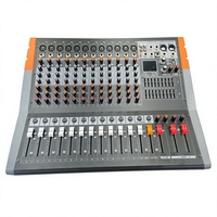 Console de mixage active professionnelle 12 canaux avec amplificateur intégré 600W, son surround, égaliseur 9 bandes, construction métallique