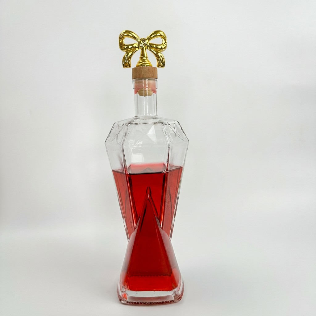 Gold Crown Stopper Crystal Bottle