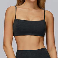 Soutien-gorge de sport pour femme à double bretelles brossées et dos ajouré, haut athlétique rembourré et ajusté pour la course en extérieur et l'entraînement en salle de sport, Style 4510
