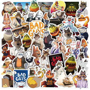 Pegatinas de <span class=keywords><strong>la</strong></span> <span class=keywords><strong>Película</strong></span> Estadounidense '<span class=keywords><strong>Los</strong></span> Villanos' 2022, Divertidas Pegatinas de Graffiti para Libros Escolares, Botellas, Patinetas, Pegatinas de Helluva Boss - Product Image 2