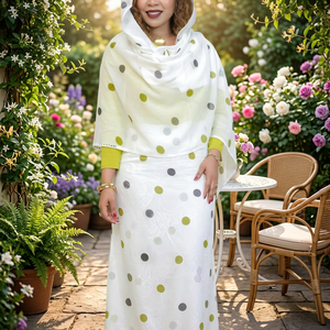 Factory Wholesale Breathable Sudanese Thobe Voile <b>Fabric</b> Combed Woven Cotton Digital Print Medium <b>Weight</b> High Quality Women's - Product Image 3