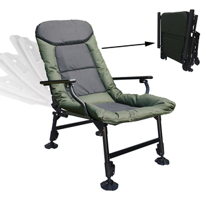 Heavy Duty Outdoor <b>Folding</b> Chair With Robust Aluminum Tubular Steel Frame for Garden Camping and Beach Use Outdoor Furniture - Product Image 1