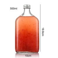 Vente en gros vide 50ml 100ml 150ml 200ml 250ml 350ml 500ml Flacon plat en verre pour infusion froide café boisson liqueur