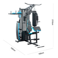 Equipo de Entrenamiento Multifuncional Vertical para Interiores, para Tres Personas, de Uso Comercial y Doméstico, para Ejercicios de Cuerpo Completo