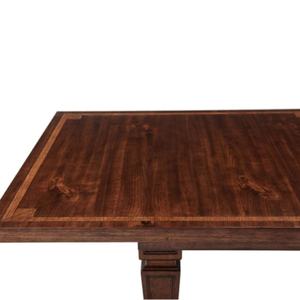 Table à manger rectangulaire extensible en bois massif de style néoclassique provincial pour salle à manger - Product Image 6