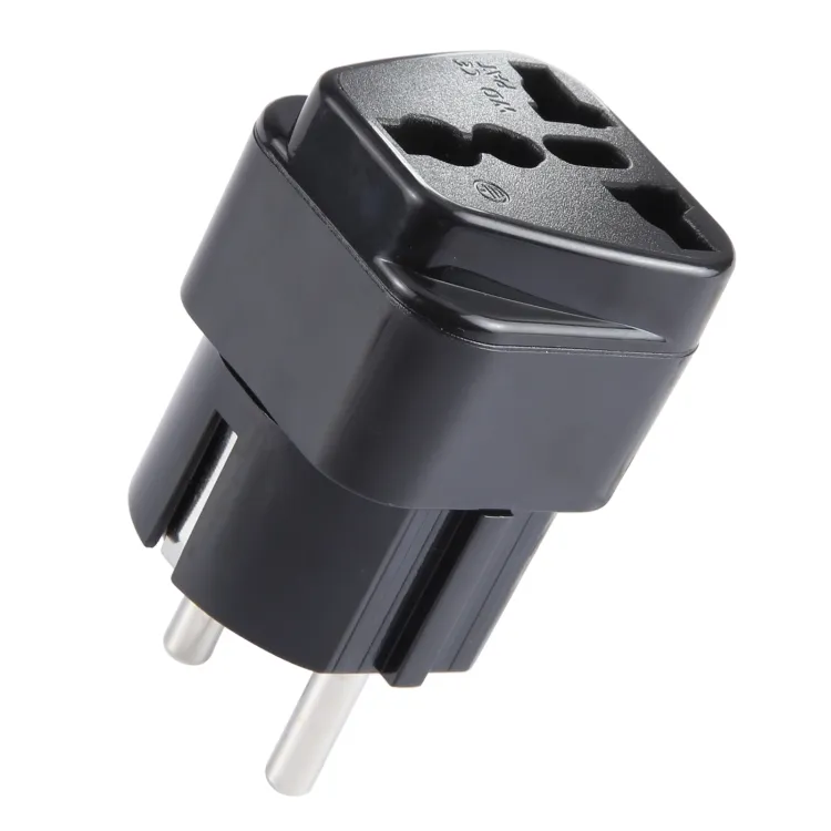 Wholesale Portable Universal UK Plug to EU Plug Power Socket Travel Adapter with Fuse EU Plug Adaptor Converter
