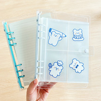Nouveau style A5 A6 classeur de budget transparent à 6 anneaux à feuilles mobiles en plastique PVC classeur de budget transparent