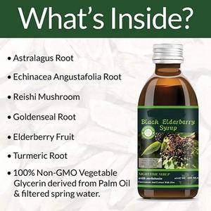 Immuunondersteuning Sterk Geconcentreerde Vlierbessen Vloeibare Siroop Zwarte Vlierbessen Druppels - Product Image 2