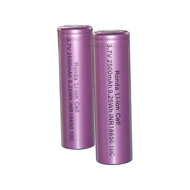 High 10C Discharge Rate 3.7V 18650 2500mah Li-Ion Cells Electric Tools Toys CB & CE Certified Cylindrical Lithium Ion Batteries