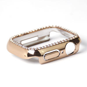 Funda dura de lujo para <span class=keywords><strong>Apple</strong></span> <span class=keywords><strong>Watch</strong></span>, funda a prueba de golpes con diseño de diamante de 38mm, 40mm, 42mm, 44mm, 41mm y 45mm - Product Image 1