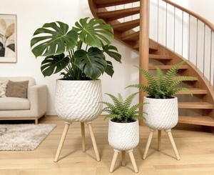 Pot à fleurs en bois pour intérieur/extérieur, pot décoratif en bois directement de l'usine, pot décoratif pour plantation en jardin - Product Image 5