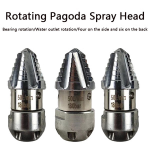 Buse de jet d'eau haute pression 50-40 mm 1800 psi en acier inoxydable réglable pour le nettoyage des canalisations et des égouts - Product Image 5
