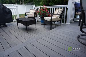 Plancher extérieur en composite <span class=keywords><strong>bois</strong></span>-plastique à surface lisse, antidérapant et résistant à l'humidité, facile à <span class=keywords><strong>nettoyer</strong></span>, <span class=keywords><strong>pour</strong></span> <span class=keywords><strong>terrasse</strong></span> d'hôtel, garantie 5 ans - Product Image 4