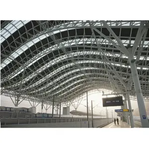Düşük maliyetli satılık LF büyük açıklıklı çelik yapı sistemi tren istasyonu çatı