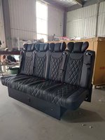 Asiento de Coche Eléctrico Reclinable de Cuero de Lujo Personalizado, Sofá Cama para Toyota Coaster Hiace Modelo Vito