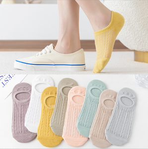 Chaussettes décontractées en maille creuse en coton pour femmes, chaussettes pour filles, prix de gros, chaussettes d'été invisibles pour bateau, chaussettes courtes pour femmes - Product Image 3
