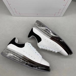 Chaussures de sport et de loisirs haut de gamme en cuir véritable pour hommes et femmes, de marque de créateur, avec amorti et plateforme - Product Image 2