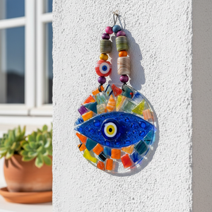 12 X 22 cm Glass Evil Eyes <b>Wall</b> <b>Decoration</b> Unique and Eye-catching <b>Wall</b> Accent - Product Image 3
