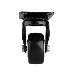 Contemporary Black PVC <b>Plastic</b> Plate Swivel Caster <b>Wheels</b> 2 Inch 50mm Ball Bearing 50kg Load For Industry Living Room Furniture - Product Image 2