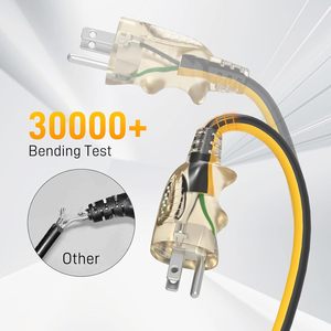 50ft Heavy Duty công nghiệp SJT mở rộng dây 12/3 đo 15A IP65 không thấm nước LED thắp sáng khóa NEMA cắm 5 cửa hàng - Product Image 5