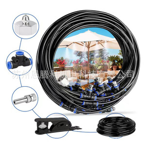 Système d'atomisation à basse pression pour jardin, série d'irrigation goutte à goutte noire, brumisation fine pour refroidissement extérieur - Product Image 1