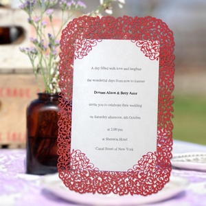 Carte d'invitation <span class=keywords><strong>de</strong></span> <span class=keywords><strong>mariage</strong></span> découpée au laser personnalisée décoration <span class=keywords><strong>de</strong></span> fête <span class=keywords><strong>de</strong></span> carte nominative - Product Image 3
