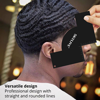 Carte de mesure et de mise en forme pour barbiers SKYLIVE, avec spray colorant pour la barbe et la ligne des cheveux, et indicateur de traçage de la ligne des cheveux