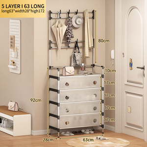 Organisateur de <span class=keywords><strong>Rangement</strong></span> Multi-Niveaux pour <span class=keywords><strong>Chaussures</strong></span>, Meuble à <span class=keywords><strong>Chaussures</strong></span> avec Étagères et Housse Anti-Poussière - Product Image 6