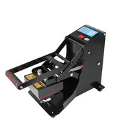 Petite presse à chaud manuelle 12x12cm, presse à transfert thermique numérique pour vêtements, étiquettes de col, logo personnalisé, impression par sublimation