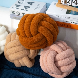 Cojín de cintura para decoración de dormitorio, almohada para sofá, <span class=keywords><strong>coche</strong></span>, oficina, redondo, hogar, felpa decorativa, almohada hecha a mano, <span class=keywords><strong>bola</strong></span> - Product Image 3