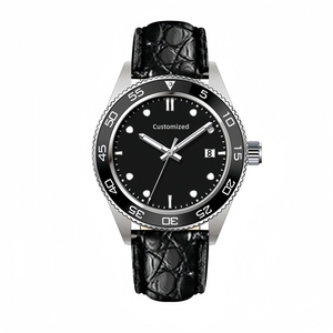 Montre mécanique classique pour homme avec logo personnalisé d'usine, 10 ATM, date automatique, montre vintage automatique avec lunette en céramique - Product Image 1