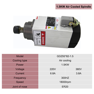 Motor de refrigeración por aire cuadrado de 1.5kw, 2.2kw, 3.5kw, 18000rpm, 380V, 220V - Product Image 5