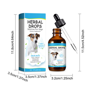 Gouttes Naturelles à Base de Plantes 60ml pour Soulager la Toux et le Nez qui Coule chez les Chats et les Chiens – Soutien au Bien-être Respiratoire - Product Image 6